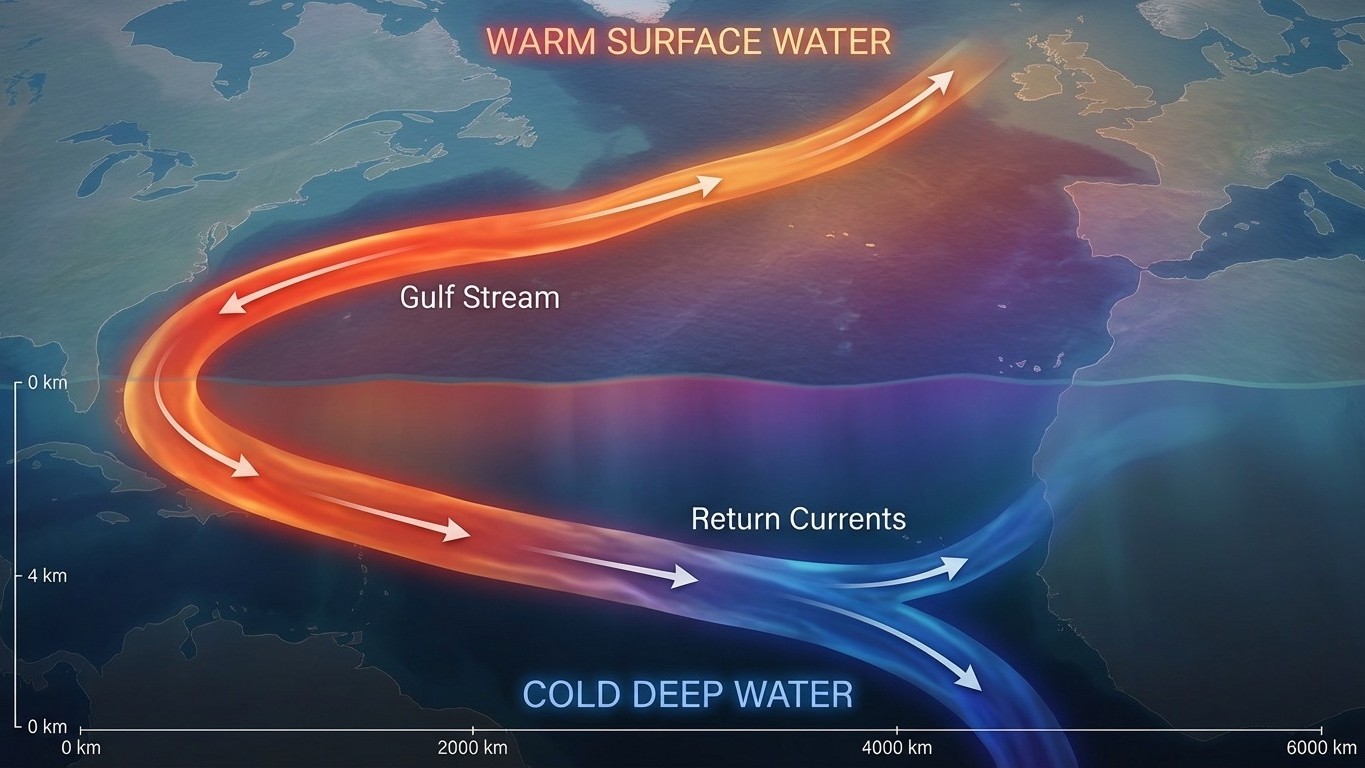 Ce courant invisible transporte plus de chaleur que tous les fleuves de la Terre réunis