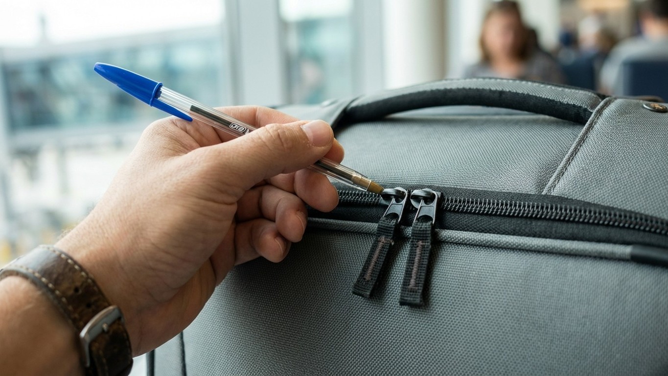 Ce que ce voyageur fait avec un stylo Bic sur le cadenas de sa valise devrait alarmer tous les aéroports