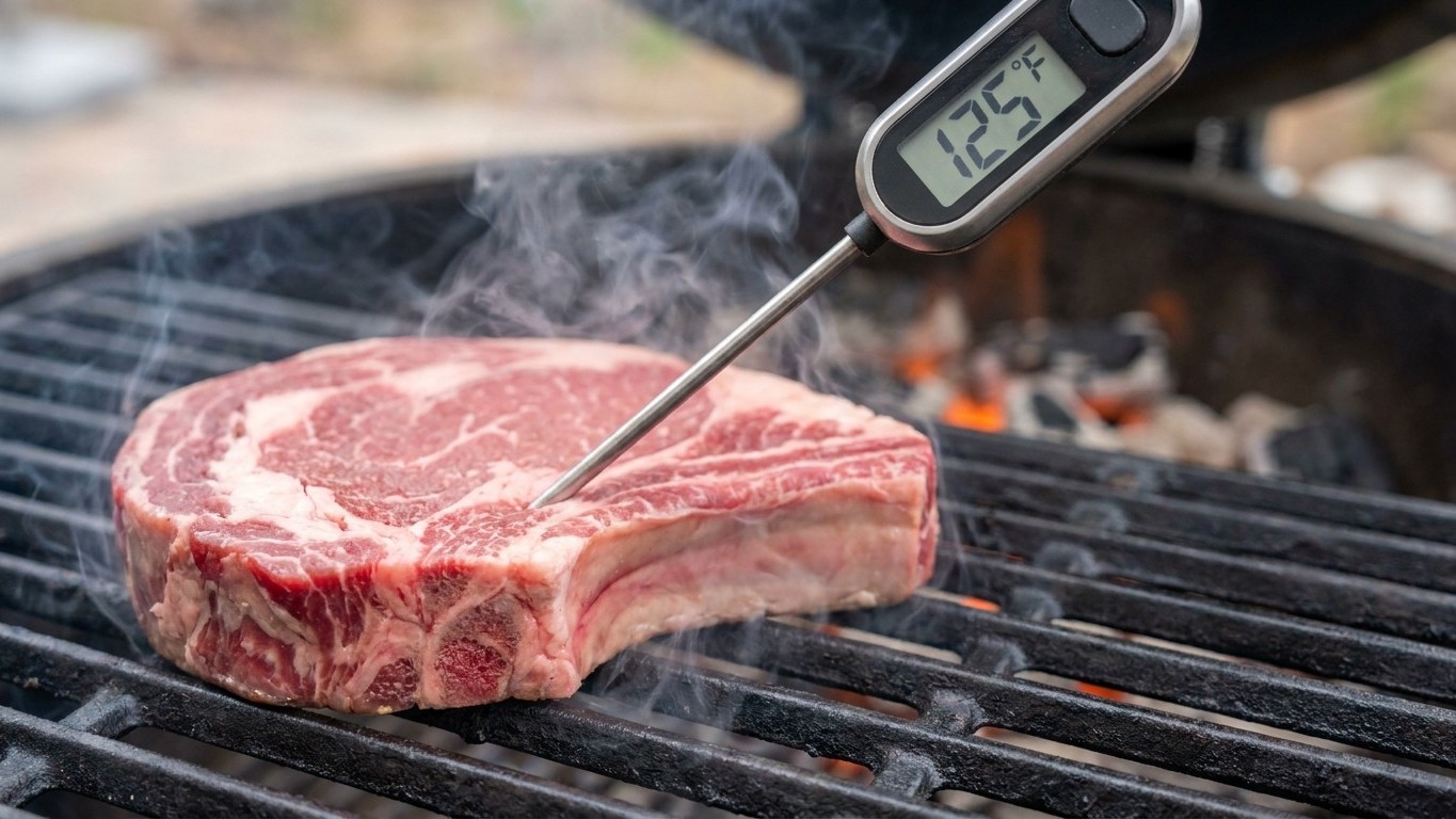 Leur sonde de barbecue affichait « cuit à point » : en découpant la viande, ils ont compris le problème