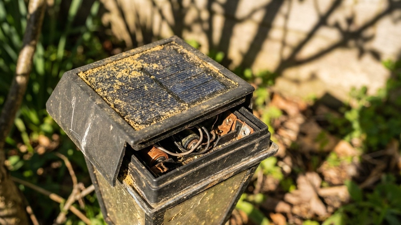 Vos lampes solaires de jardin éclairent deux fois moins qu'en mars et personne ne pense à vérifier cet endroit