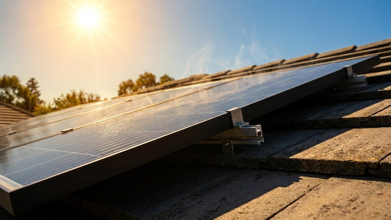 J'ai fait poser mes panneaux solaires plein sud juste pour profiter des grosses journées d'été : au premier après-midi à 3...